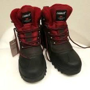 riemot Winter Waterproof Snow Boots Insulated Furry Mucker Walking BOOTS 8W/6M,